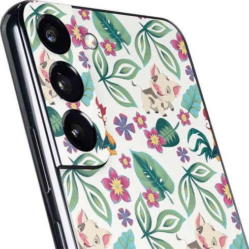 Disney Princess Moana Pua and Heihei Pattern Galaxy S22 Skin
